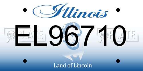 EL96710 Illinois License Plate