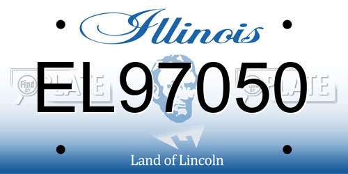 EL97050 Illinois License Plate
