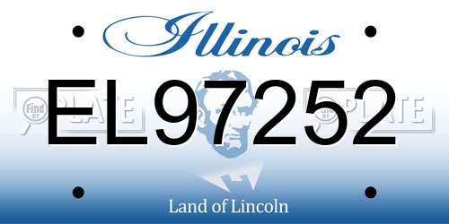 EL97252 Illinois License Plate