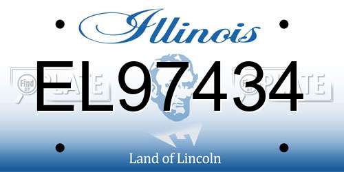EL97434 Illinois License Plate