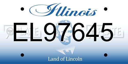 EL97645 Illinois License Plate
