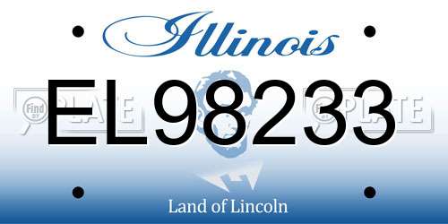 EL98233 Illinois License Plate