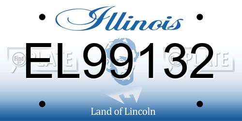 EL99132 Illinois License Plate