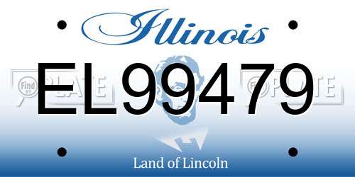 EL99479 Illinois License Plate