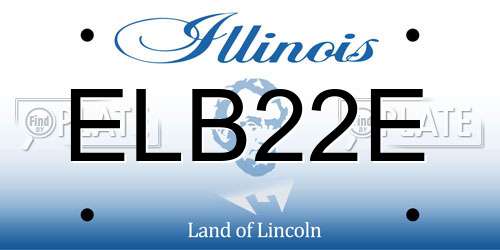 ELB22E Illinois License Plate