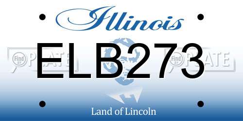 ELB273 Illinois License Plate
