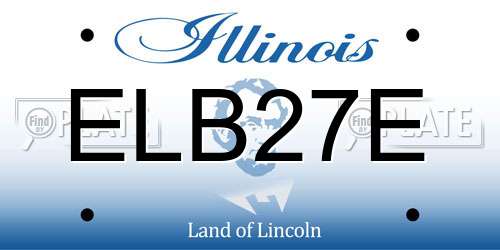 ELB27E Illinois License Plate