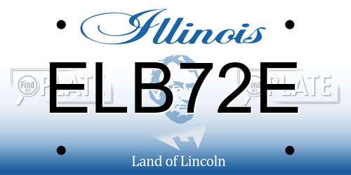 ELB72E Illinois License Plate