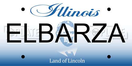 ELBARZA Illinois License Plate