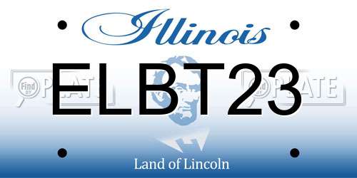 ELBT23 Illinois License Plate