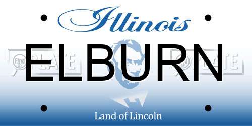 ELBURN Illinois License Plate