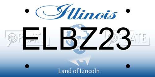 ELBZ23 Illinois License Plate