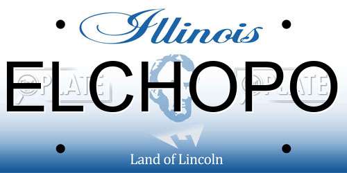 ELCHOPO Illinois License Plate