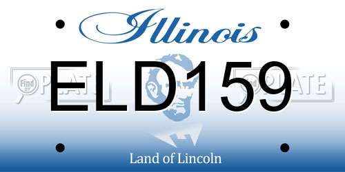 ELD159 Illinois License Plate