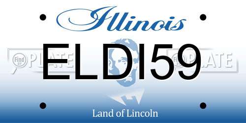 ELDI59 Illinois License Plate