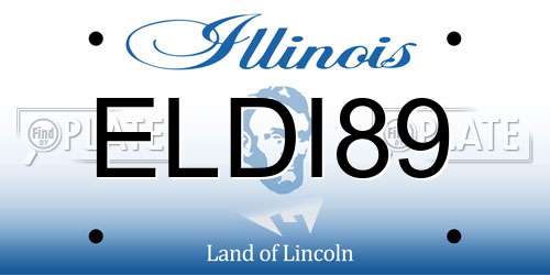 ELDI89 Illinois License Plate