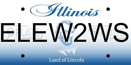 ELEW2WS Illinois License Plate