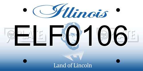 ELF0106 Illinois License Plate