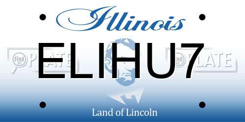 ELIHU7 Illinois License Plate