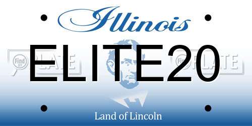 ELITE20 Illinois License Plate