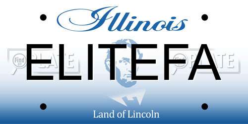 ELITEFA Illinois License Plate