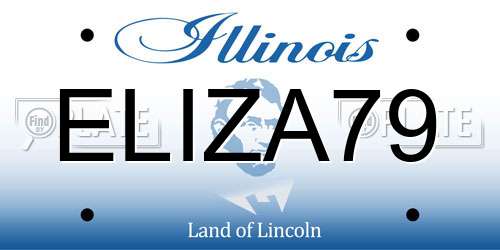 ELIZA79 Illinois License Plate