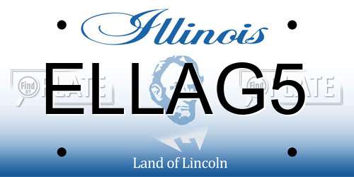 ELLAG5 Illinois License Plate
