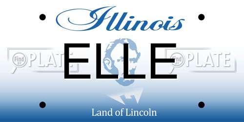 ELLE Illinois License Plate
