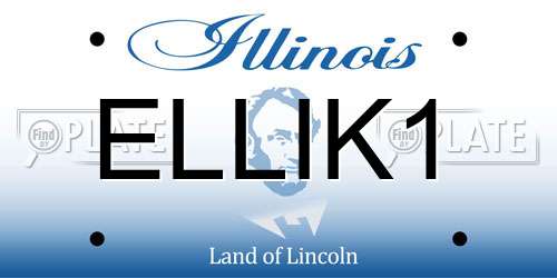 ELLIK1 Illinois License Plate