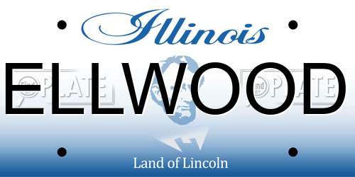 ELLWOOD Illinois License Plate