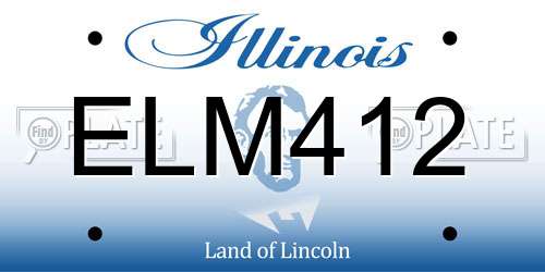 ELM412 Illinois License Plate