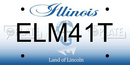 ELM41T Illinois License Plate