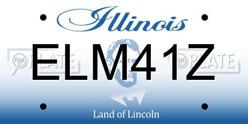 ELM41Z Illinois License Plate