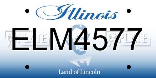 ELM4577 Illinois License Plate