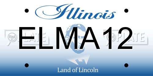 ELMA12 Illinois License Plate