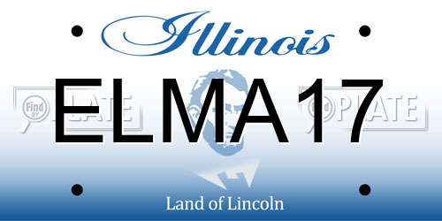 ELMA17 Illinois License Plate