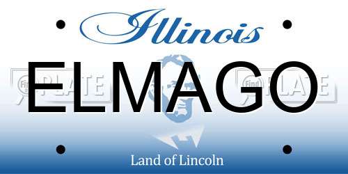 ELMAGO Illinois License Plate