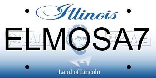 ELMOSA7 Illinois License Plate
