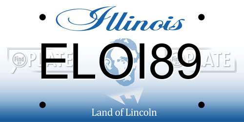 ELOI89 Illinois License Plate