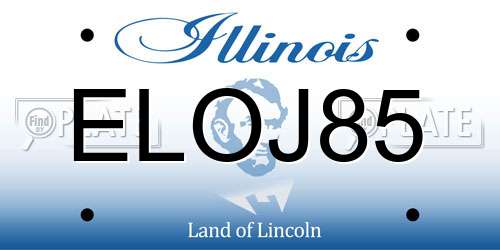 ELOJ85 Illinois License Plate