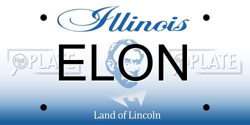 ELON Illinois License Plate