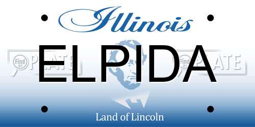 ELPIDA Illinois License Plate