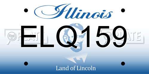 ELQ159 Illinois License Plate