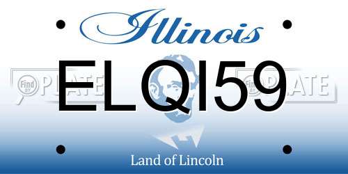 ELQI59 Illinois License Plate