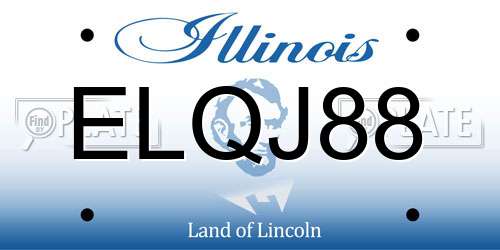 ELQJ88 Illinois License Plate