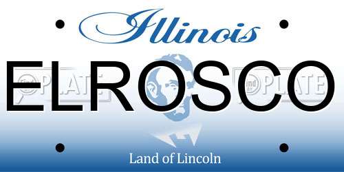 ELROSCO Illinois License Plate