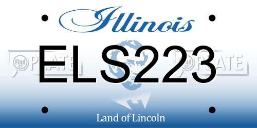 ELS223 Illinois License Plate