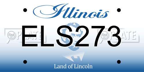 ELS273 Illinois License Plate