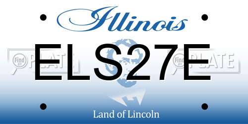 ELS27E Illinois License Plate