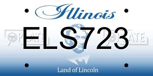 ELS723 Illinois License Plate
